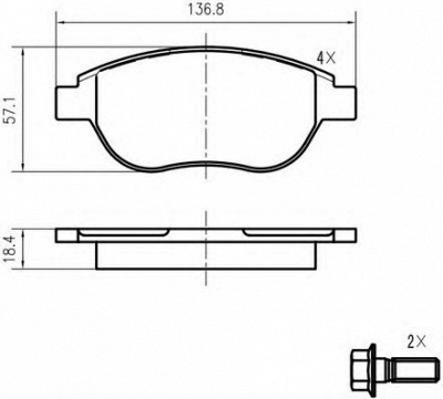 VEMA k603800 -  Комплект тормозных колодок, дисковый тормоз