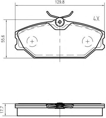 VEMA k604002 -  Комплект тормозных колодок, дисковый тормоз