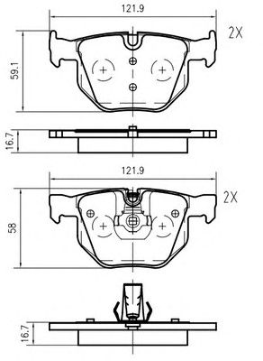 VEMA k604103 -  Комплект тормозных колодок, дисковый тормоз