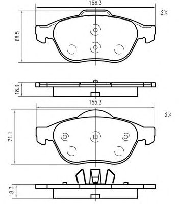 VEMA k604200 -  Комплект тормозных колодок, дисковый тормоз