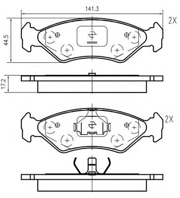 VEMA k604400 -  Комплект тормозных колодок, дисковый тормоз
