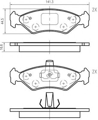 VEMA k604401 -  Комплект тормозных колодок, дисковый тормоз