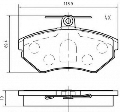VEMA k606301 -  Комплект тормозных колодок, дисковый тормоз