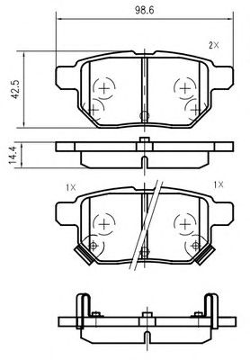 VEMA k607600 -  Комплект тормозных колодок, дисковый тормоз