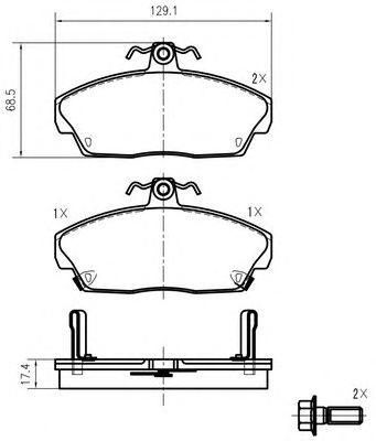 VEMA k6099201 -  Комплект тормозных колодок, дисковый тормоз