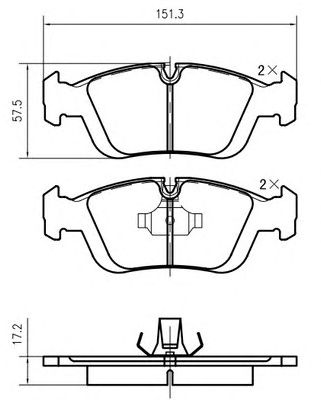 VEMA k614001 -  Комплект тормозных колодок, дисковый тормоз