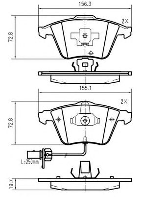 VEMA k616301 -  Комплект тормозных колодок, дисковый тормоз