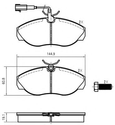 VEMA k619001 -  Комплект тормозных колодок, дисковый тормоз