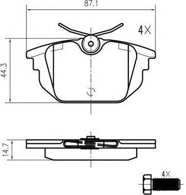 VEMA k619600 -  Комплект тормозных колодок, дисковый тормоз