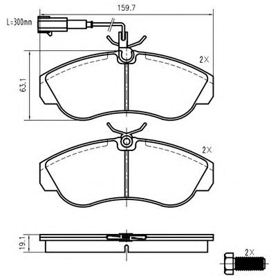 VEMA k619701 -  Комплект тормозных колодок, дисковый тормоз