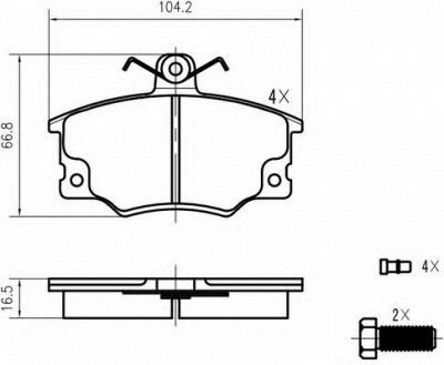 VEMA k620200 -  Комплект тормозных колодок, дисковый тормоз
