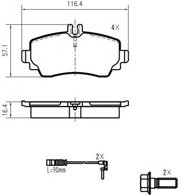 VEMA k620700 -  Комплект тормозных колодок, дисковый тормоз