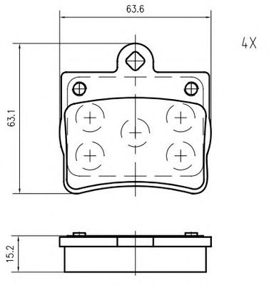 VEMA k620800 -  Комплект тормозных колодок, дисковый тормоз