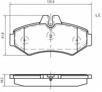 VEMA k621100 -  Комплект тормозных колодок, дисковый тормоз