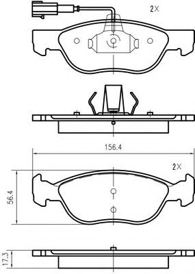 VEMA k621700 -  Комплект тормозных колодок, дисковый тормоз