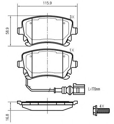 VEMA k622000 -  Комплект тормозных колодок, дисковый тормоз