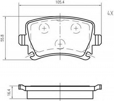VEMA k622100 -  Комплект тормозных колодок, дисковый тормоз
