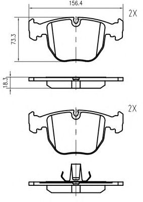 VEMA k623100 -  Комплект тормозных колодок, дисковый тормоз