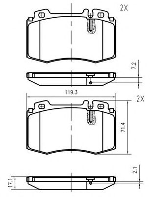 VEMA k623303 -  Комплект тормозных колодок, дисковый тормоз
