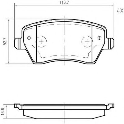 VEMA k626600 -  Комплект тормозных колодок, дисковый тормоз