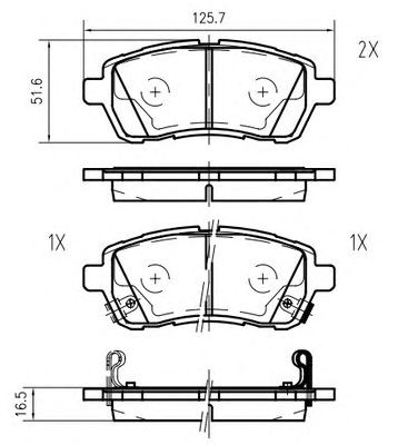 VEMA k631600 -  Комплект тормозных колодок, дисковый тормоз