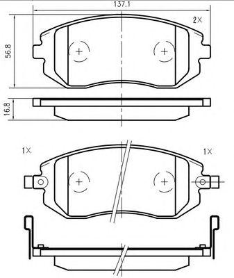 VEMA k643500 -  Комплект тормозных колодок, дисковый тормоз