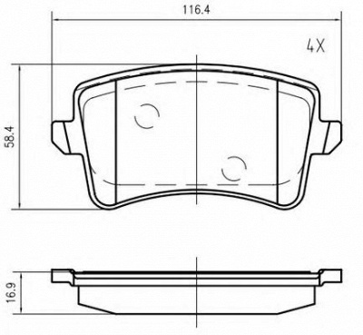 VEMA k644600 -  Комплект тормозных колодок, дисковый тормоз