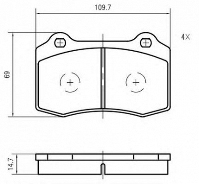 VEMA k822901 -  Комплект тормозных колодок, дисковый тормоз