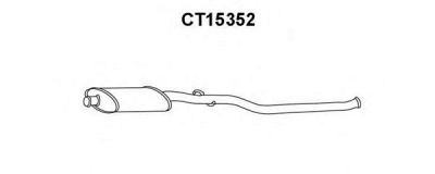 VENEPORTE ct15352 -  Средний глушитель выхлопных газов