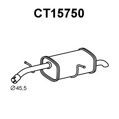 VENEPORTE ct15750 -  Глушитель выхлопных газов конечный