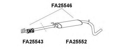 VENEPORTE fa25543 -  Труба выхлопного газа