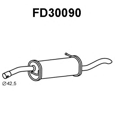 VENEPORTE fd30090 -  Глушитель выхлопных газов конечный