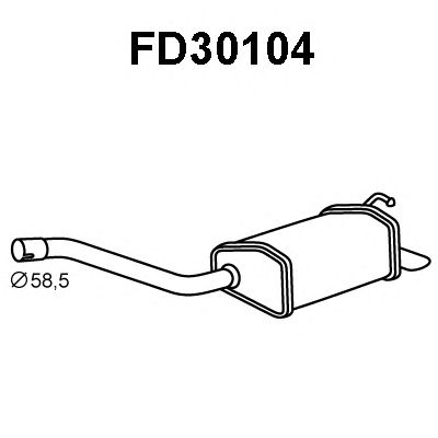 VENEPORTE fd30104 -  Глушитель выхлопных газов конечный