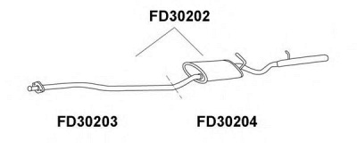 VENEPORTE fd30203 -  Труба выхлопного газа