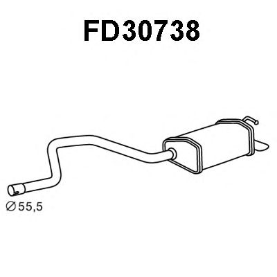 VENEPORTE fd30738 -  Глушитель выхлопных газов конечный