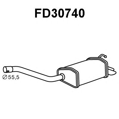 VENEPORTE fd30740 -  Глушитель выхлопных газов конечный
