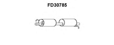 VENEPORTE fd30785 -  Средний глушитель выхлопных газов