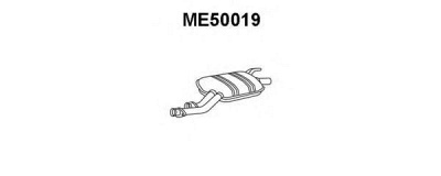 VENEPORTE me50019 -  Средний глушитель выхлопных газов