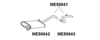 VENEPORTE me50043 -  Труба выхлопного газа
