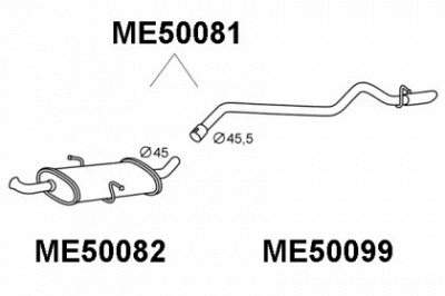 VENEPORTE me50081 -  Глушитель выхлопных газов конечный