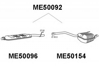 VENEPORTE me50092 -  Глушитель выхлопных газов конечный
