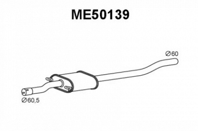 VENEPORTE me50139 -  Предглушитель выхлопных газов