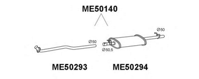 VENEPORTE me50140 -  Глушитель выхлопных газов конечный