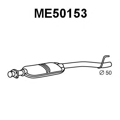 VENEPORTE me50153 -  Средний глушитель выхлопных газов