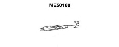 VENEPORTE me50188 -  Средний глушитель выхлопных газов
