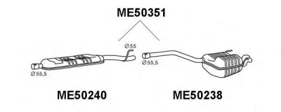 VENEPORTE me50238 -  Глушитель выхлопных газов конечный
