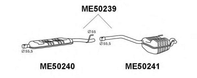 VENEPORTE me50239 -  Глушитель выхлопных газов конечный