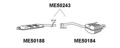 VENEPORTE me50243 -  Глушитель выхлопных газов конечный
