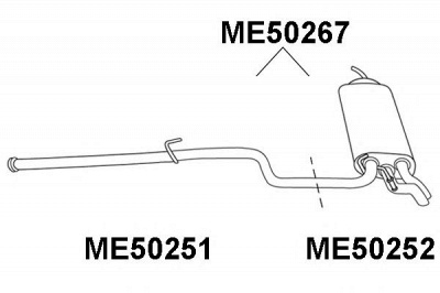 VENEPORTE me50267 -  Глушитель выхлопных газов конечный