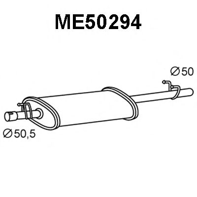 VENEPORTE me50294 -  Глушитель выхлопных газов конечный